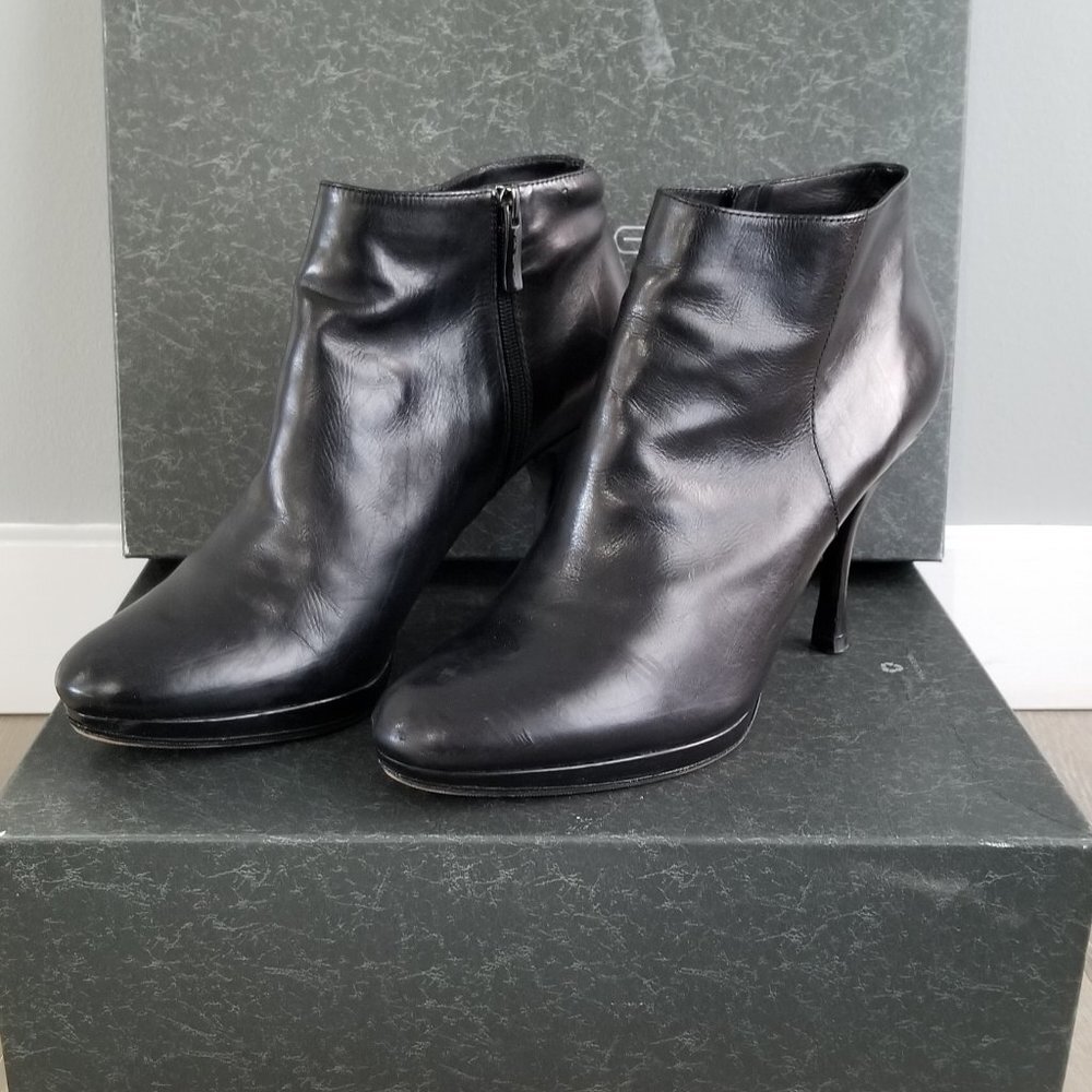 Via Spiga V-Linden Black Leather Stiletto …